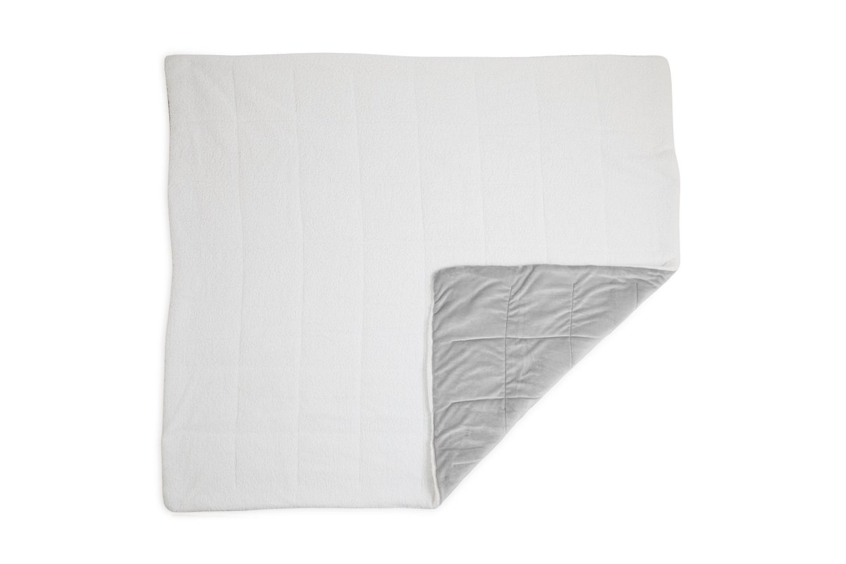2-zijdige luxe sherpa deken – Lichtgrijs – 240 x 220 cm - Afbeelding 6