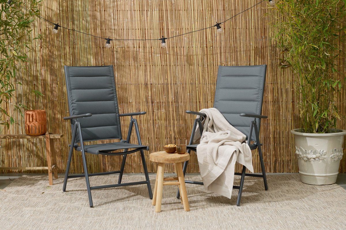 Aluminium Tuinstoelen Antraciet 2 Stuks - Afbeelding 8
