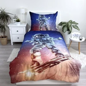 Dekbedovertrek Astronaut op spaceboard - microvezel - eenpersoons